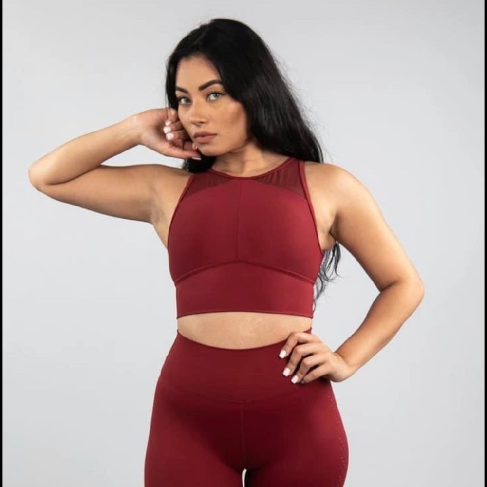 BuffBunny Cabernet Crop Bra NWT
